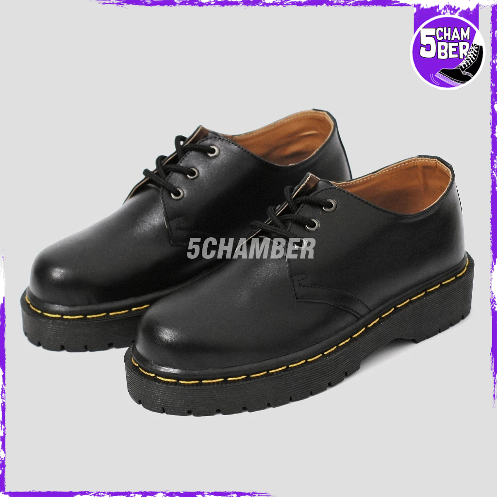 5CHAMBER MARE - Sepatu Docmart Pria Derby Low Boots 3 hole Nongkrong Skena
