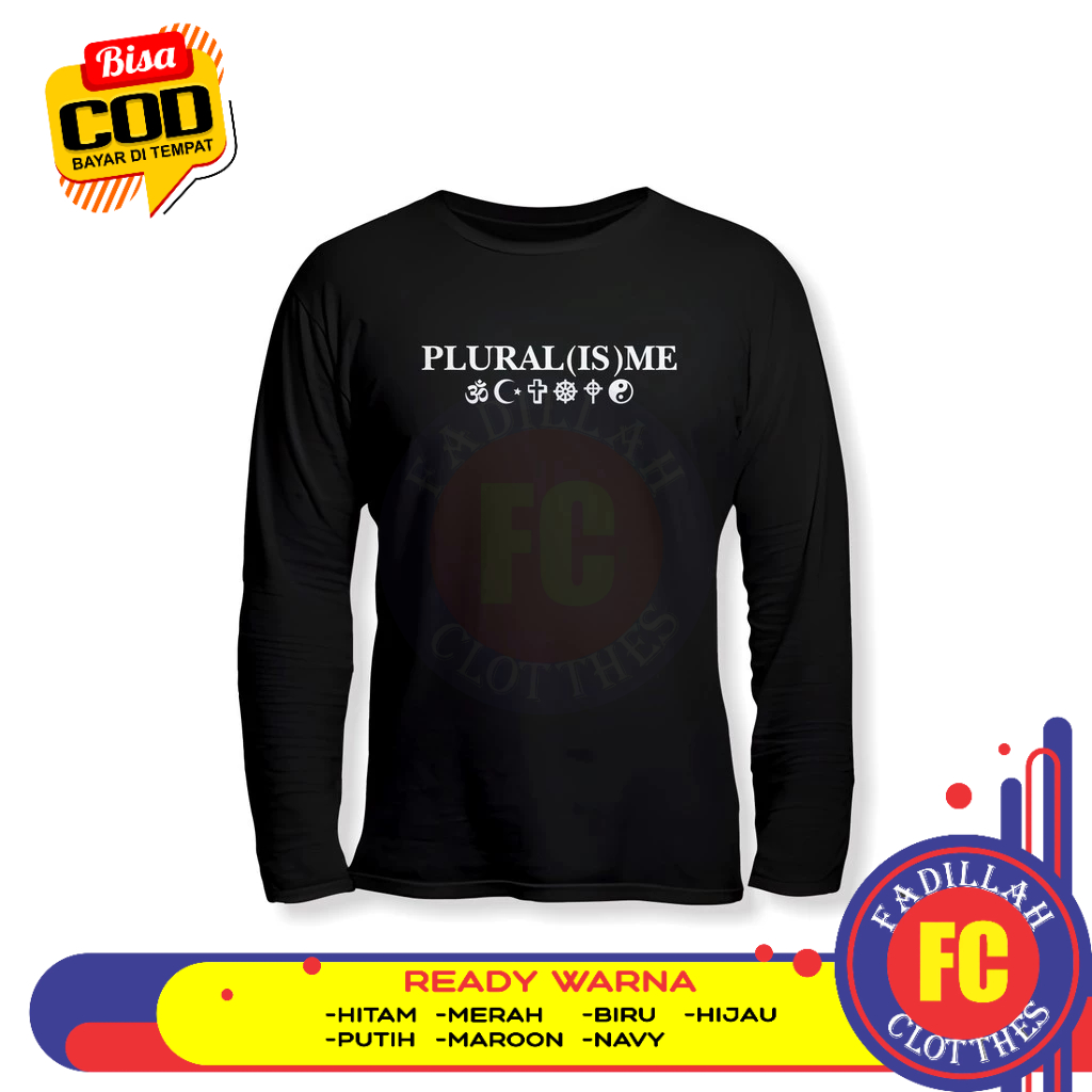 Baju Kaos Pluralisme Indonesia Lengan Panjang Kaos Distro