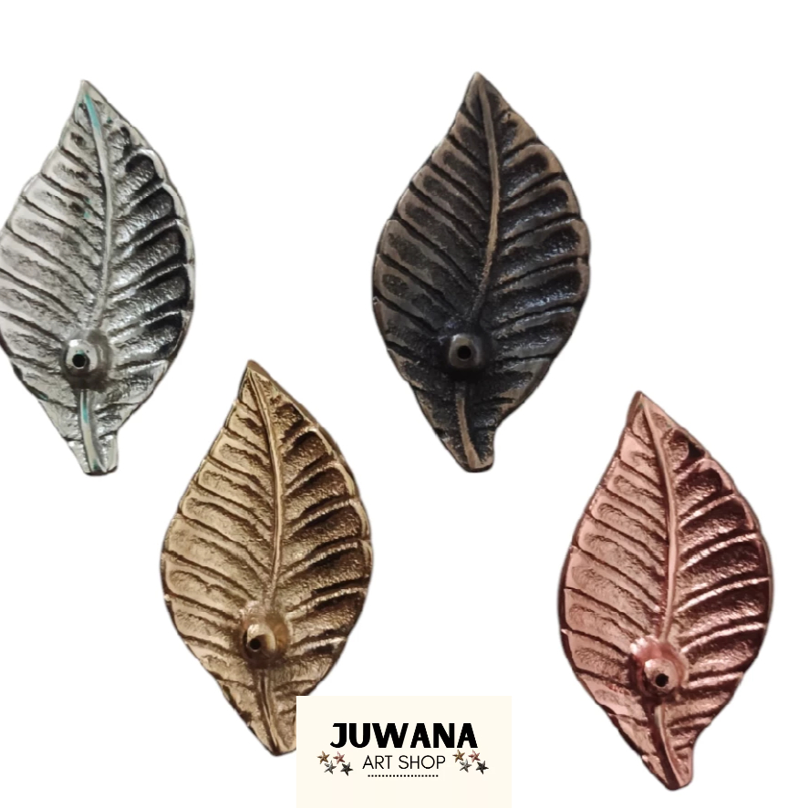 Tempat dupa motif daun mint | tempat dupa kuningan | hiasan kuningan