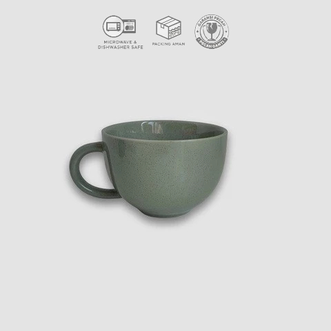 Pale Sage Breakfast Cup/Tempat Sereal/Mug Coffe/Mug Teh/Cup HORECA/Mug Aesthetic