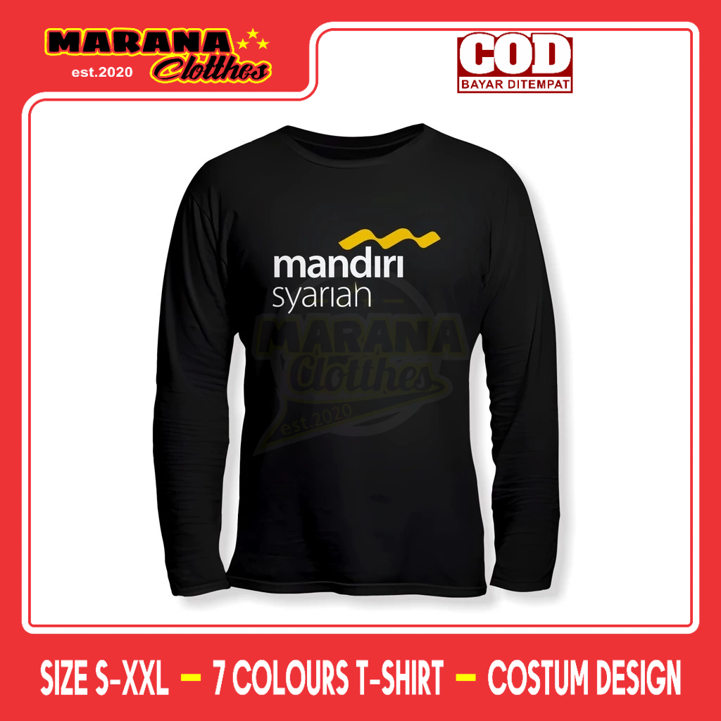 Kaos Mandiri Syariah Lengan Panjang Baju Perusahaan