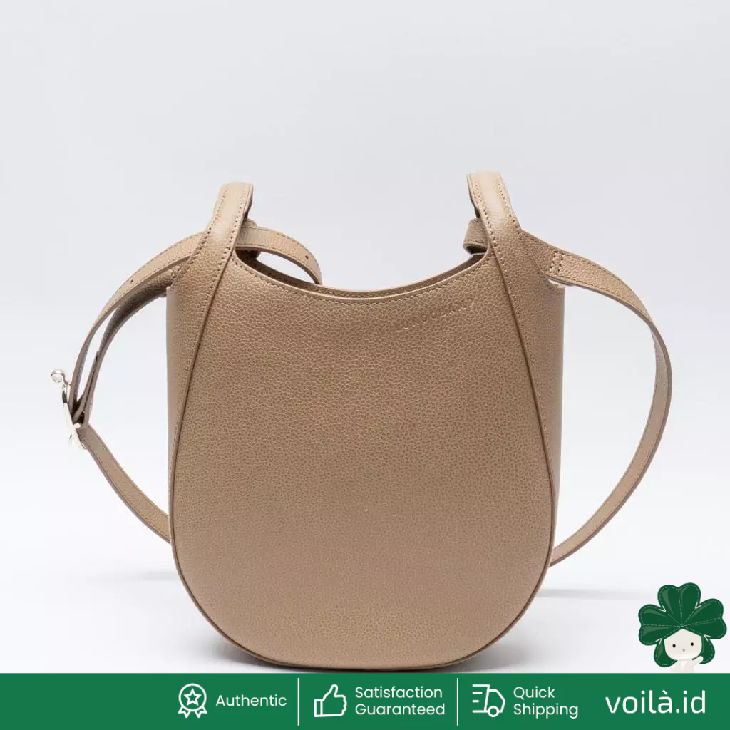 Le Foulonne Small Grained Crossbody Bag Biscuit