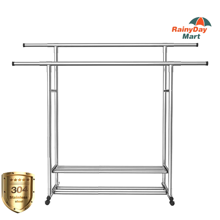 Rak Gantungan Baju Besi Stainless Stand Hanger Besi Stainless Rak Gantungan Baju Serbaguna