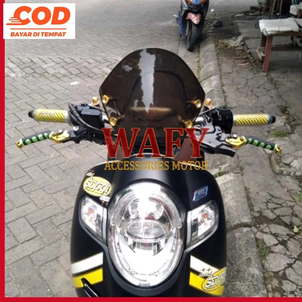 Windshield Scopy Fi Dan Bracket , Visor Scoopy Merk Tgp , Visor Yamaha Fino Universal