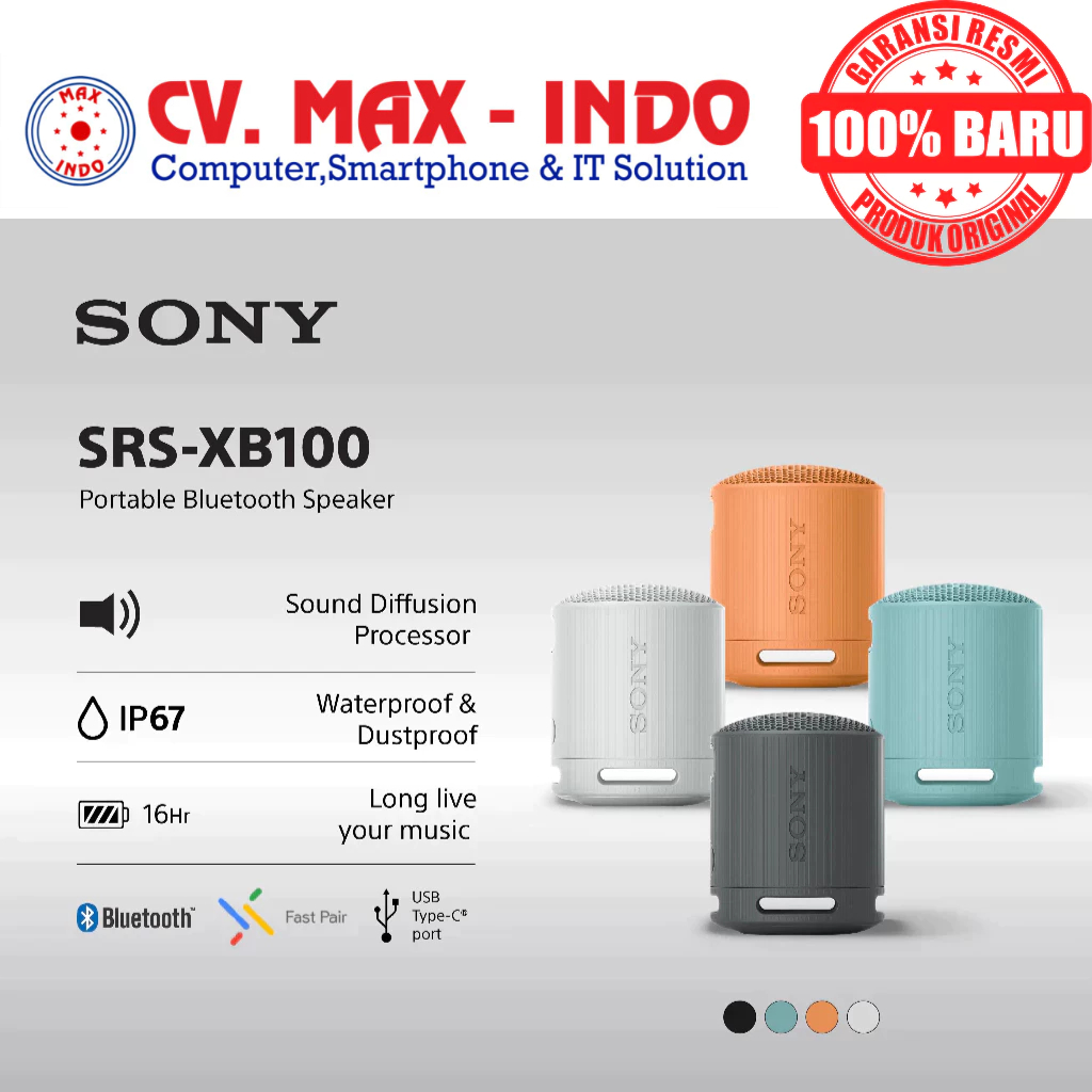 SONY SPEAKER WIRELESS XB100 ORIGINAL