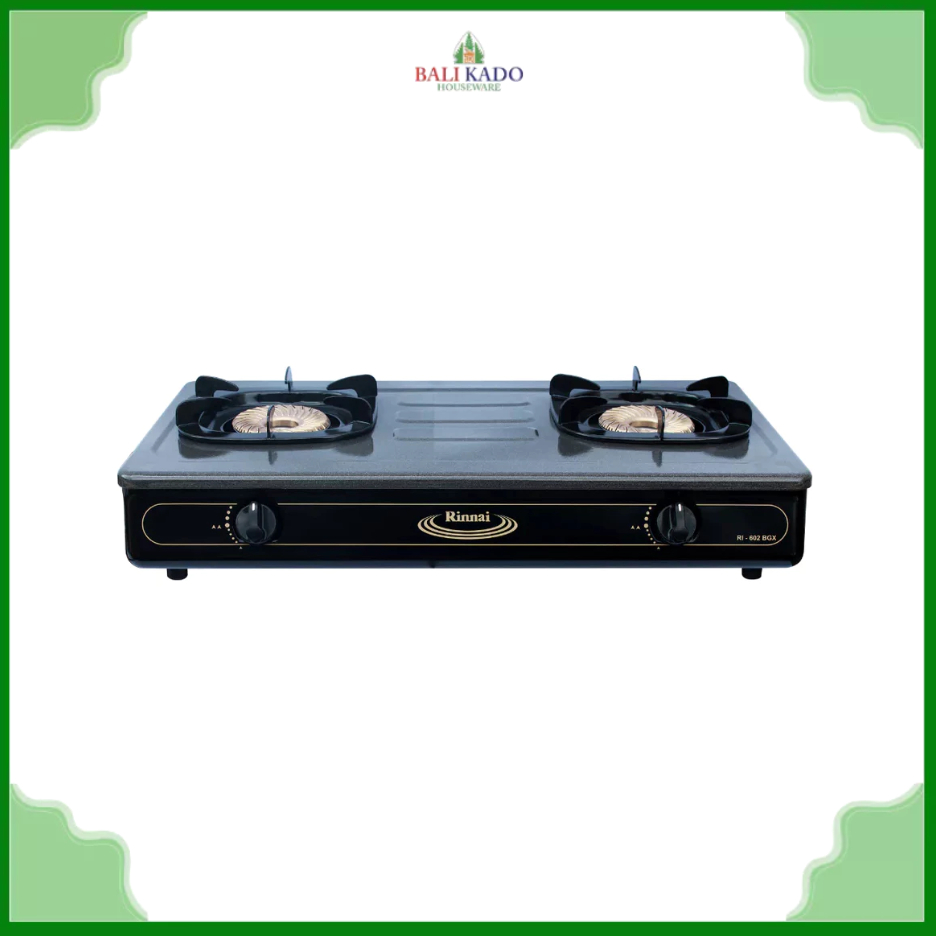Rinnai Kompor Gas 2 Tungku RI-602BGX (Api Besar) / Kompor Gas 2 Tungku Rinnai 602 BGX - Garansi Resm