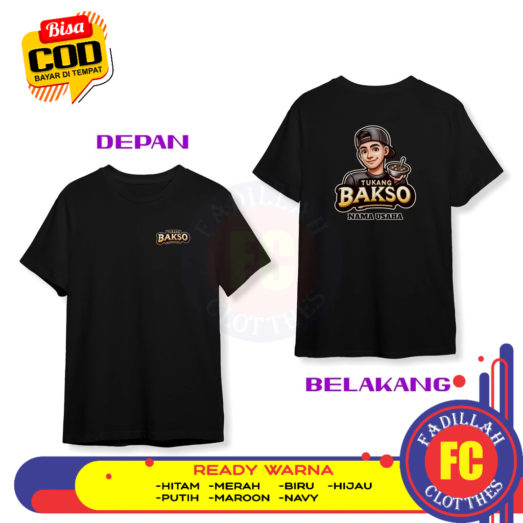 Baju Kaos Tukang Bakso Desain Keren Gratis Ganti Wajah Kamu DB Kaos Distro