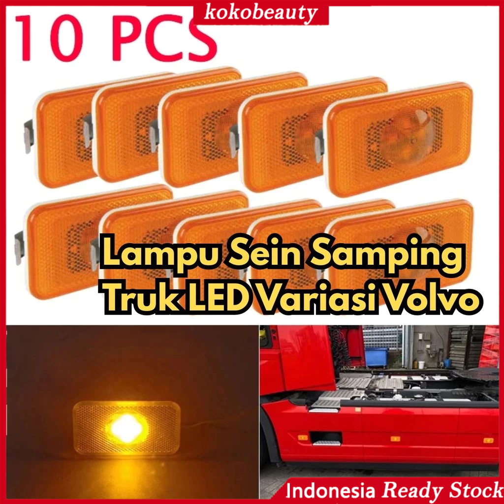 10pcs Lampu Sein Samping Truk LED Lampu Variasi Truk Lampu Volvo Lampu Truk Lampu Led Truklampu Led 