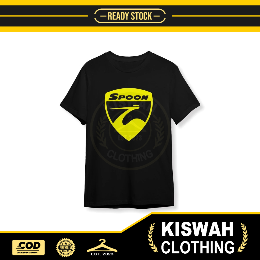 Kaos Tshirt Spoon Sports Logo Velg Pelek Mobil Racing Baju Otomotif