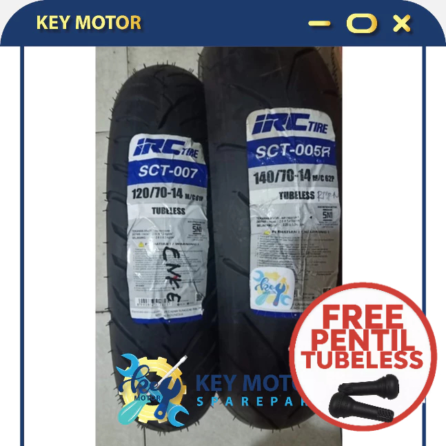 Ban Luar IRC SEPASANG KHUSUS MOTOR AEROX 155 - Ban Depan 120/70-14 dan Ban Belakang 140/70-14 Tubele