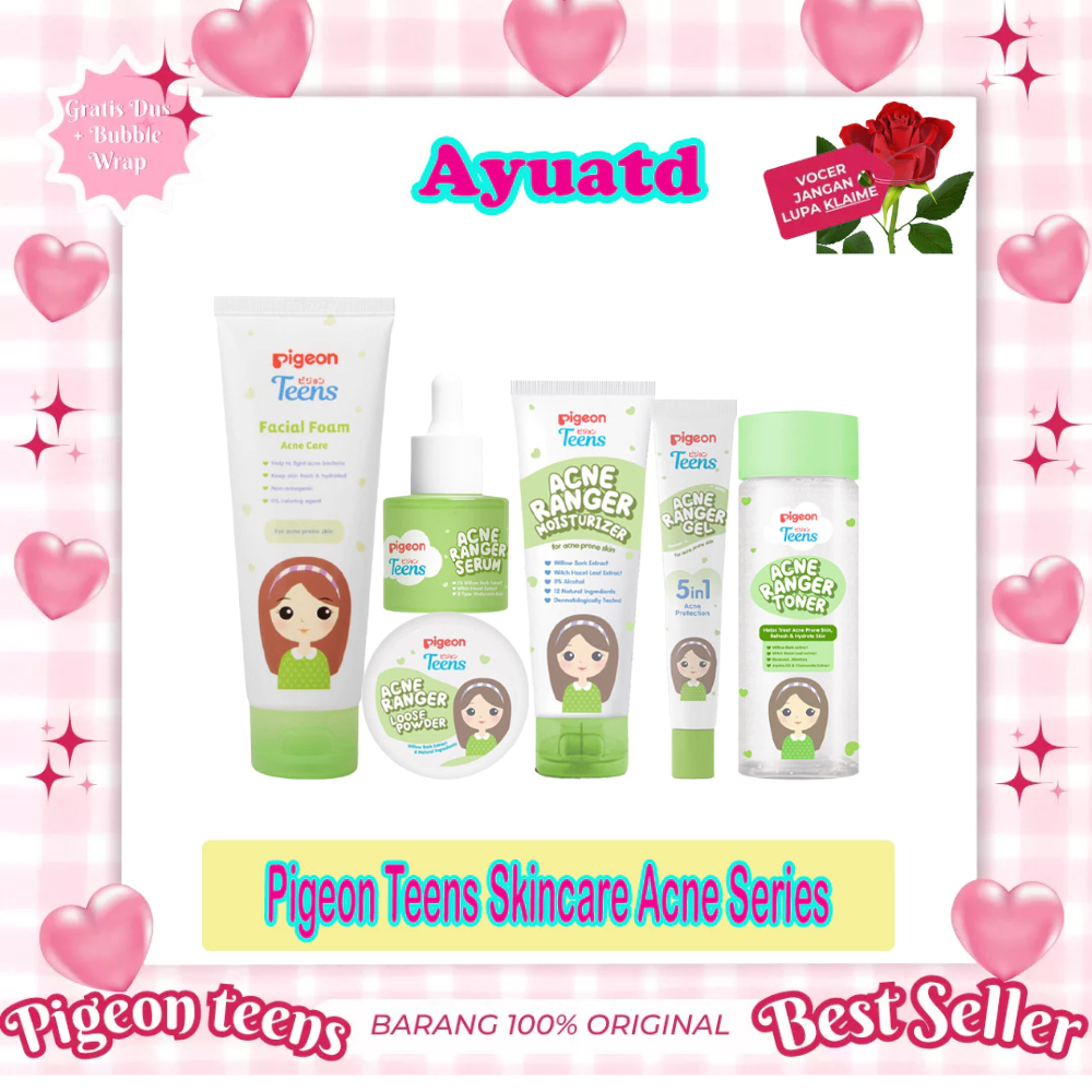 Pigeon Teens Paket Lengkap Skincare Kulit Jerawat Besar Kecil