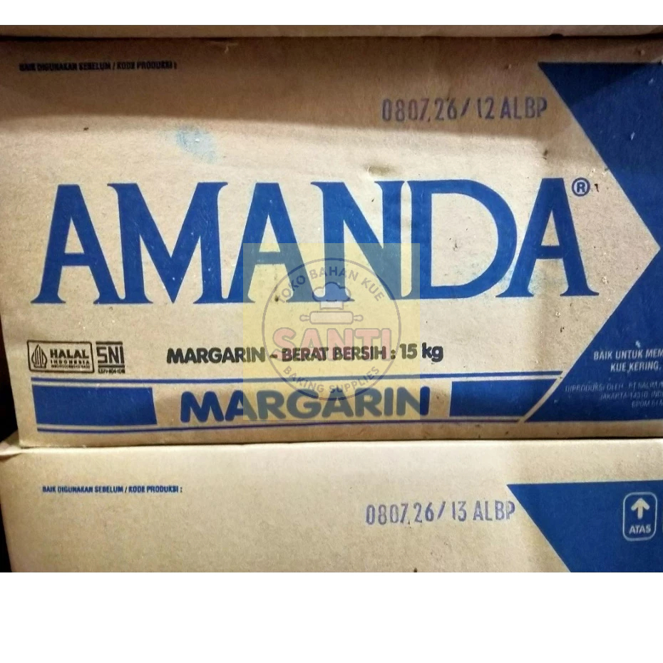 Amanda | Margarine Mentega | 15 Kg [ 1 Dus ]