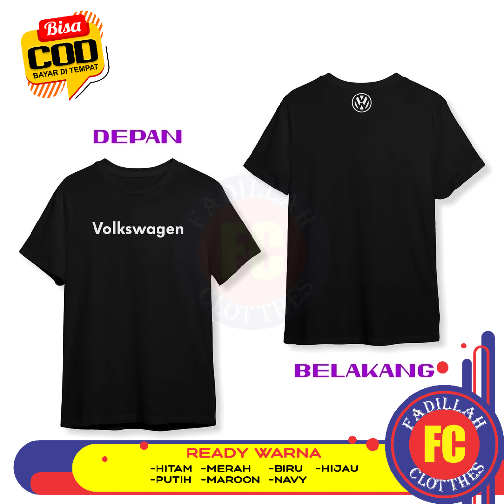 Baju Kaos Volkswagen VW Simple DB Baju Otomotif