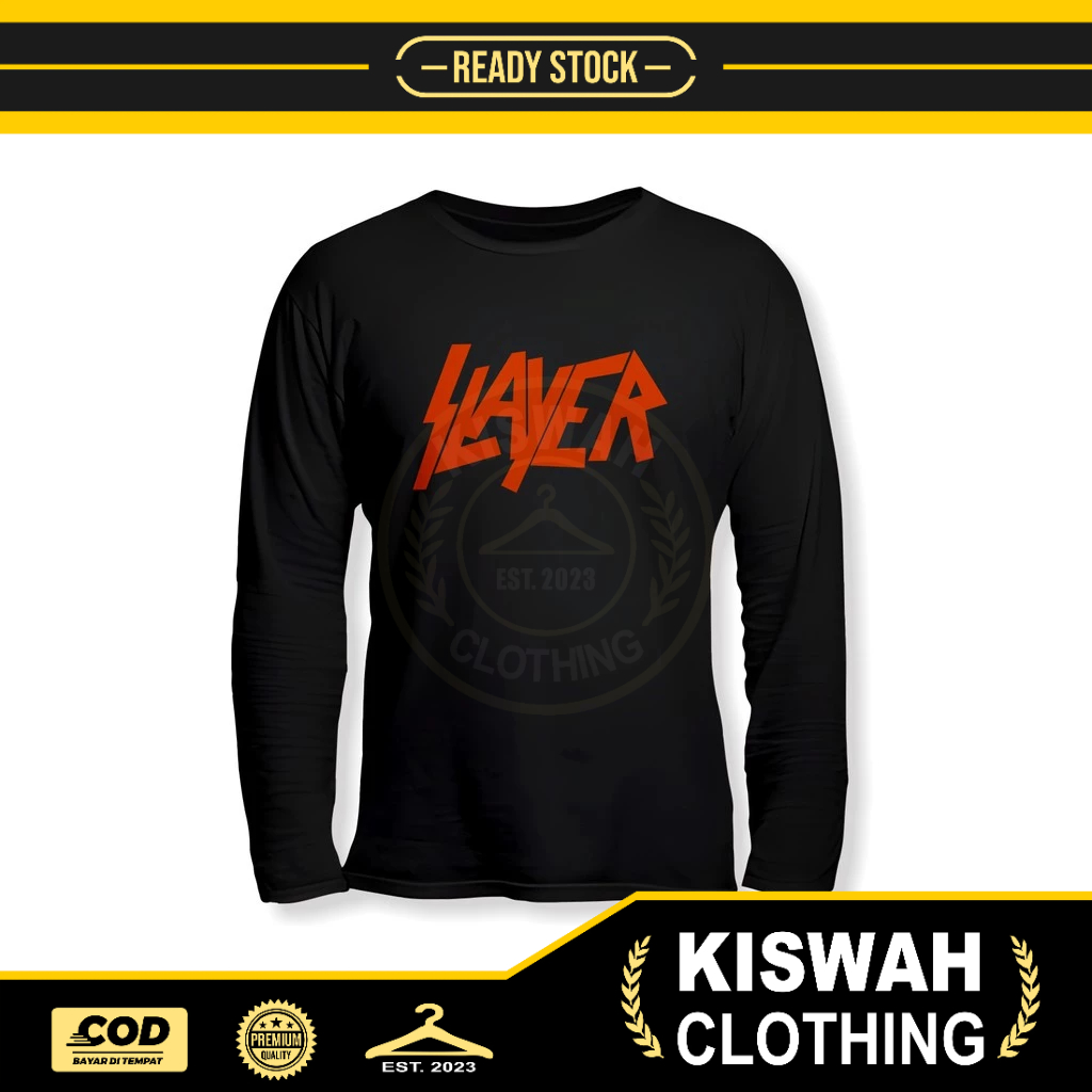 Kaos Tshirt Slayer Lengan Panjang Baju Musik