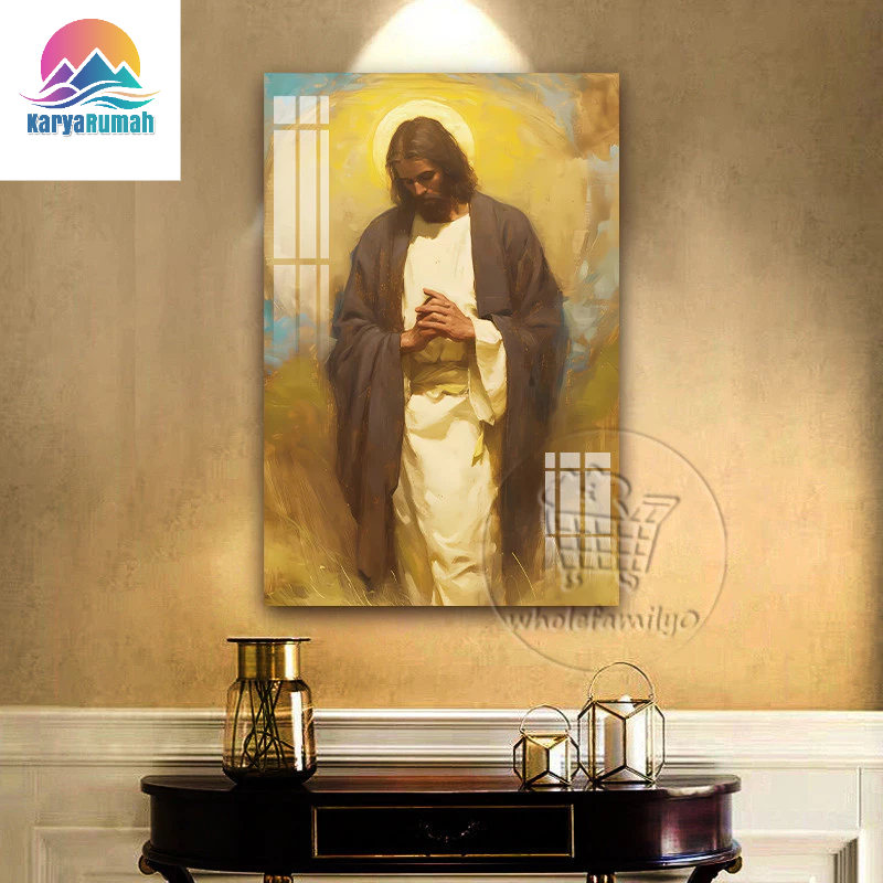 Lukisan Hiasan Dinding(40*60) Hari Paskah Lukisan Dinding Yesus Dekorasi Ruang Tamu Lukisan Dinding 