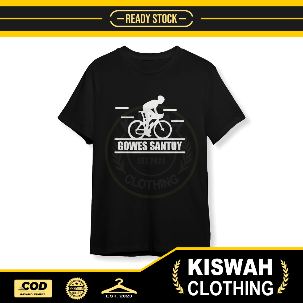 Kaos Tshirt Sepeda Gowes Santuy Baju Sport