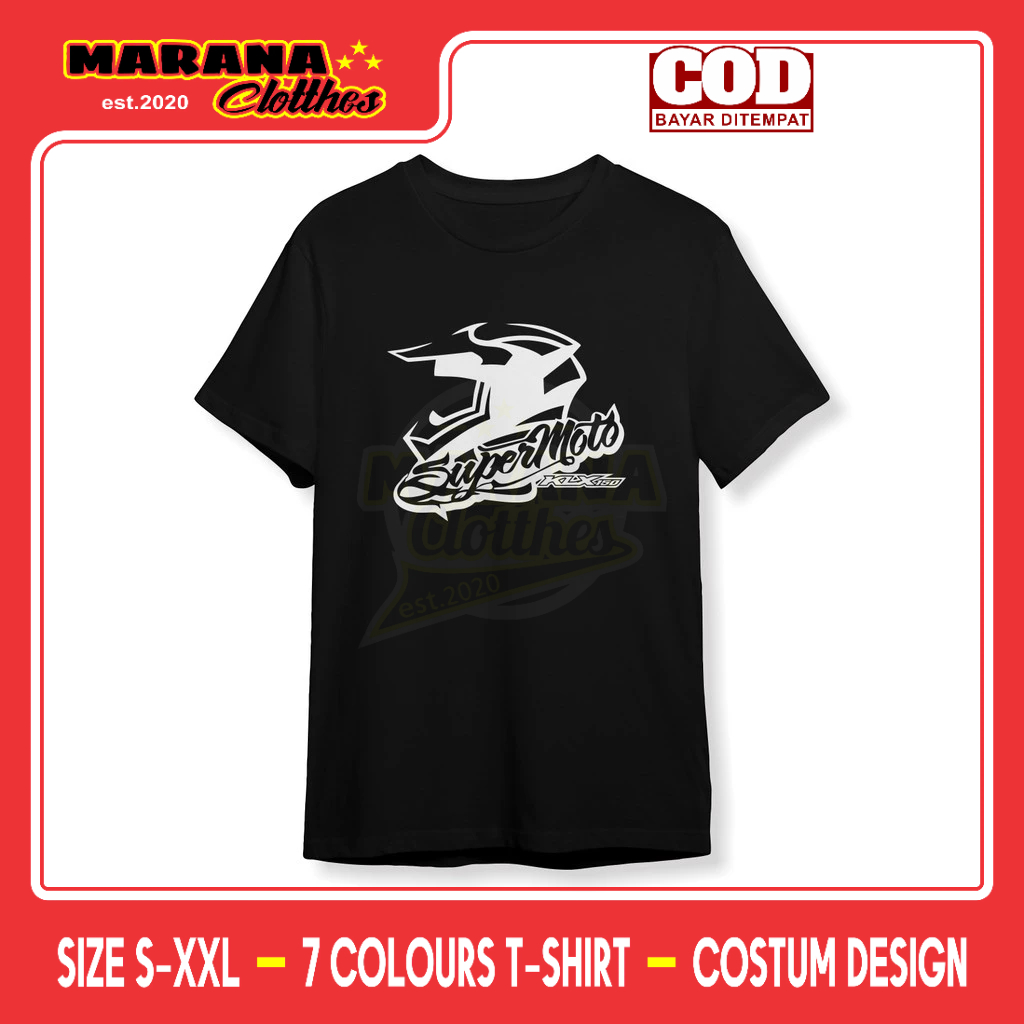 Kaos Racing Helmet Helm Supermoto KLX 150 Baju Otomotif