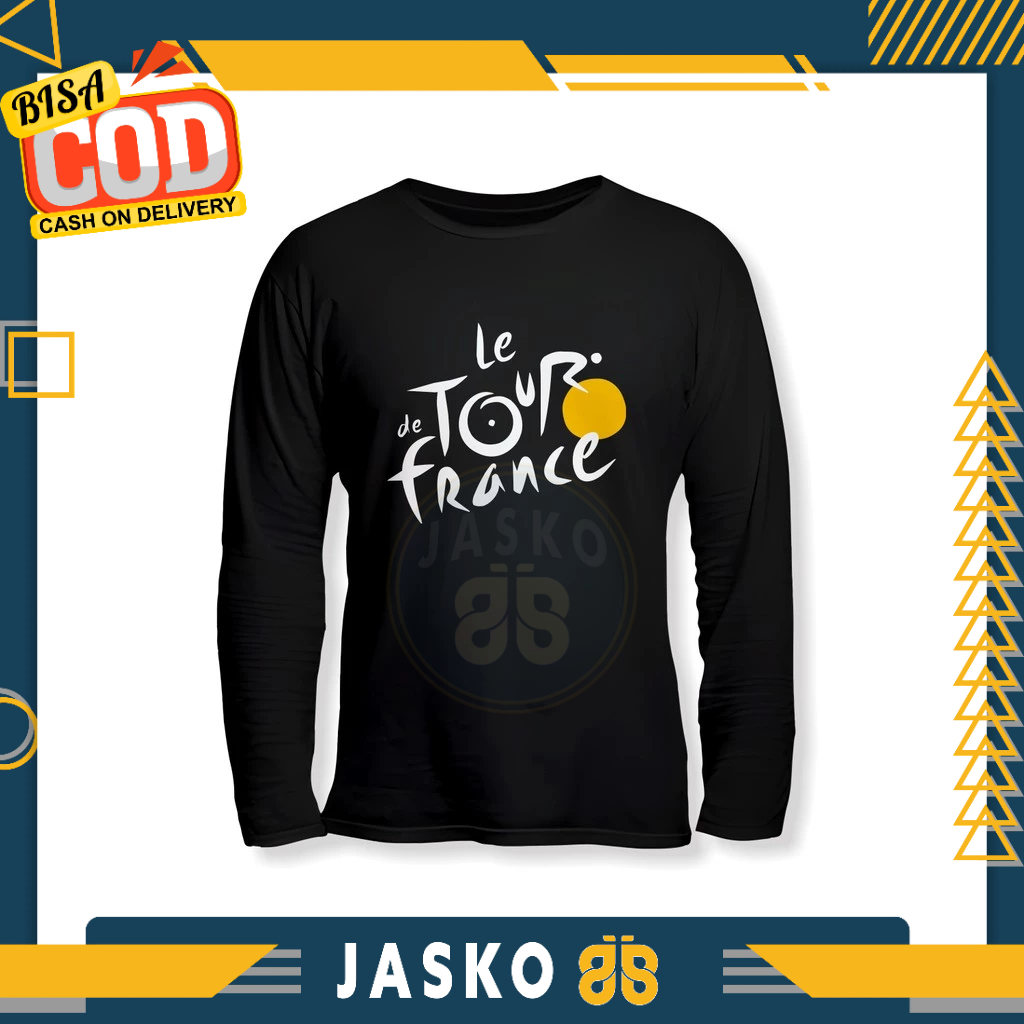 Baju Tshirt Tour De France Logo Lengan Panjang Kaos Distro