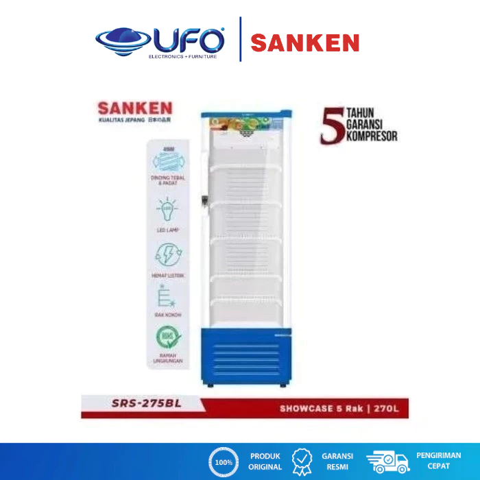 Sanken Showcase 270 Liter SRS275BL