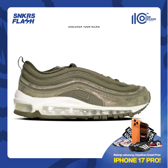 NIKE Air Max 97 Medium Olive Sepatu Sneakers Wanita - FB1289201 - Size 36.5