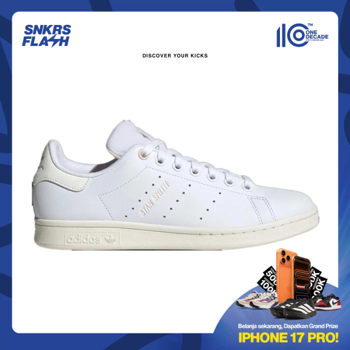 ADIDAS Stan Smith Off White Wonder Quartz Sepatu Sneakers Wanita - ID4549 - Size 36.7
