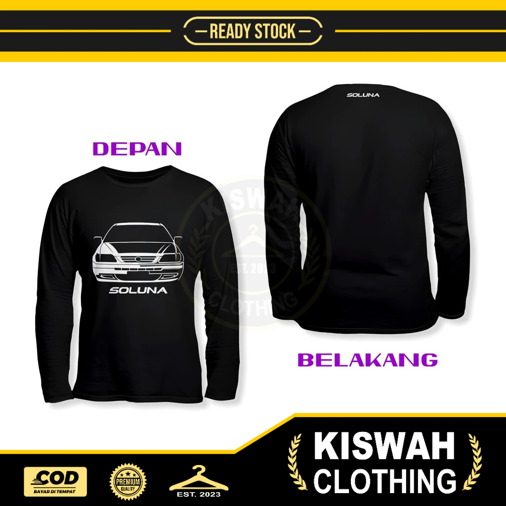 Kaos Tshirt Toyota Soluna DB Lengan Panjang Baju Otomotif