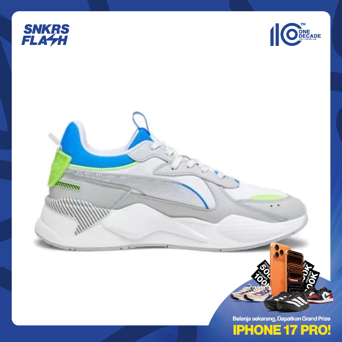 PUMA Rs-X 3D White Ash Grey Sepatu Sneakers Pria - 39002508