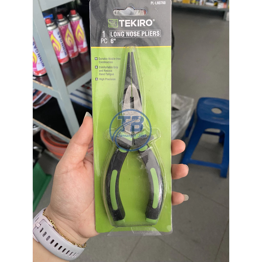Tekiro Tang Lancip Tang Capit 6" Long Nose Pliers
