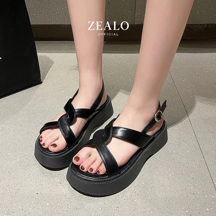 Zealo.Shoes 296 Sandal  Korea Wanita Wedges Tali Fashion Casual Shoes Premium Quality