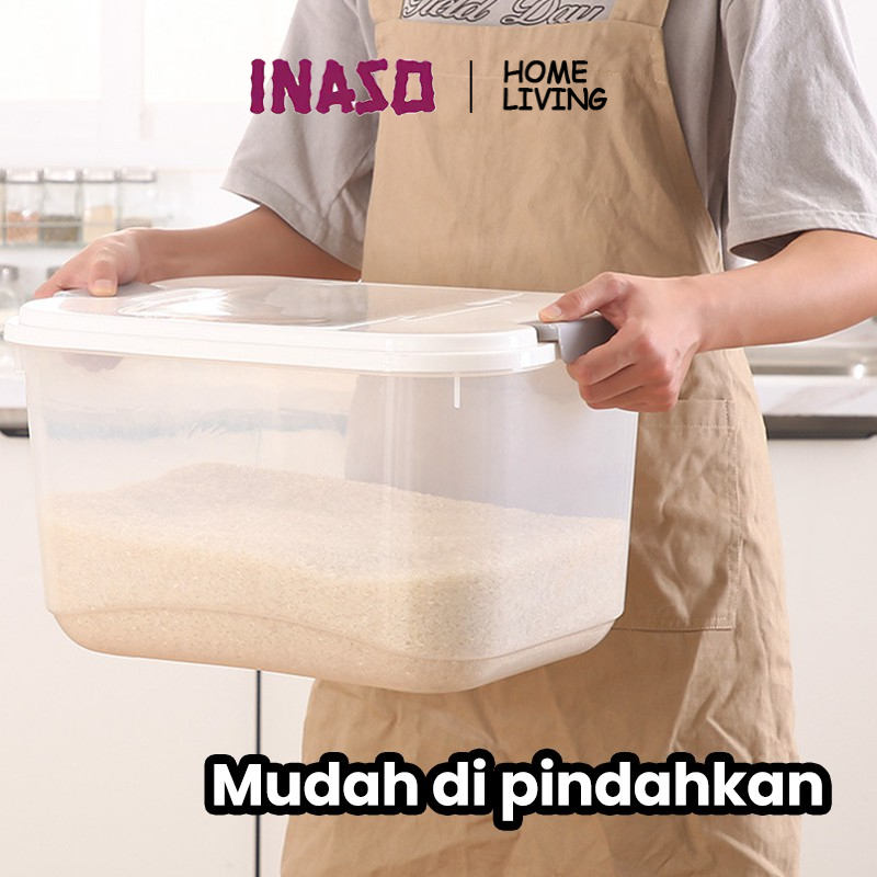 INASO Tempat Beras Tempat penyimpanan Bahan Makanan Wadah Penyimpanan Serbaguna HSB130