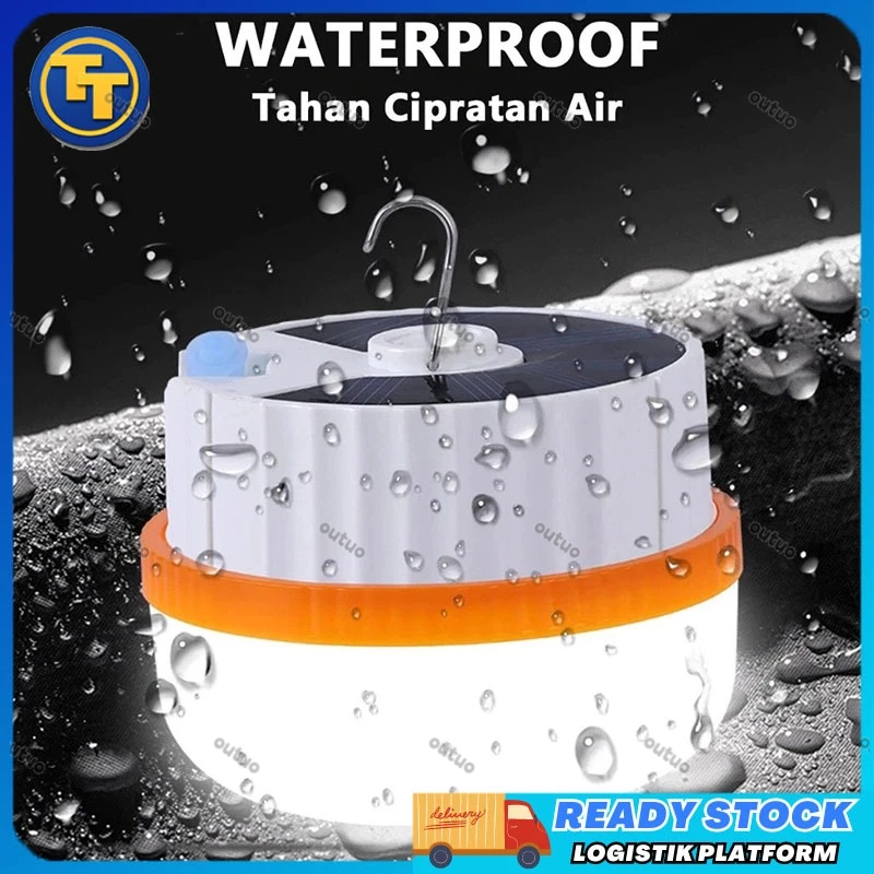 Lampu Emergency 400W/300W Tenaga Surya Lampu Emergency Tahan 24 jam Type C Rechargeable