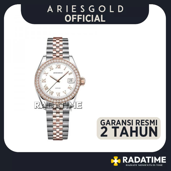 Jam Tangan Wanita Aries Gold L-1070R-2TR-RW Heritage Free Bezel 100% Original