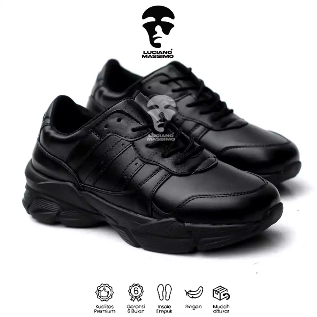 Sepatu Pria Sneakers Sole Phylon Hitam Chunky