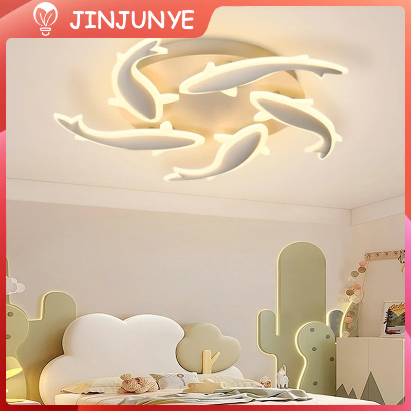 Lampu Plafon Kamar Anak Kartun Remote Control LED Lampu Plafon 3 Warna Bulat 30 Watt  ampu Plafon Un