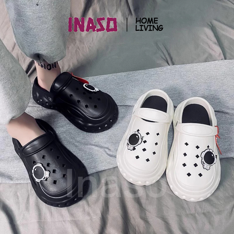 INASO Sendal Wanita Pria Karet Sendal Tertutup sendal baim Selop Sendal Slop Wanita Sendal Couple HS