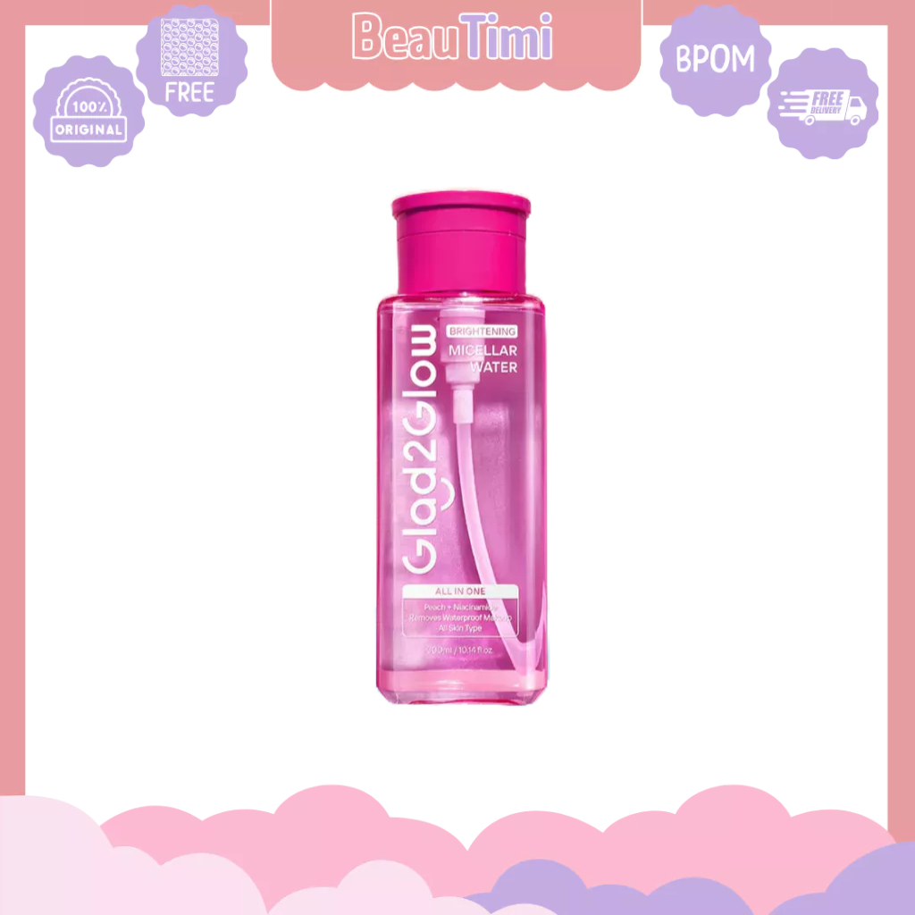 beautimi - GLAD2GLOW G2G Brightening Micellar Water 300ml Untuk Semua Kulit