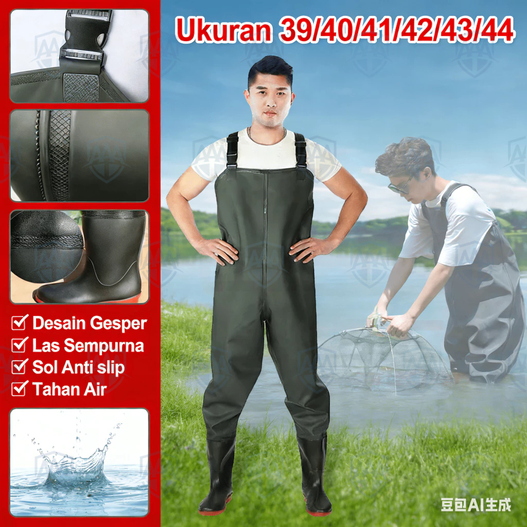 READY Celana Wader Mancing Celana Pancing Waterproof Celana Wader Pancing Sepatu Wader Pancing Celan