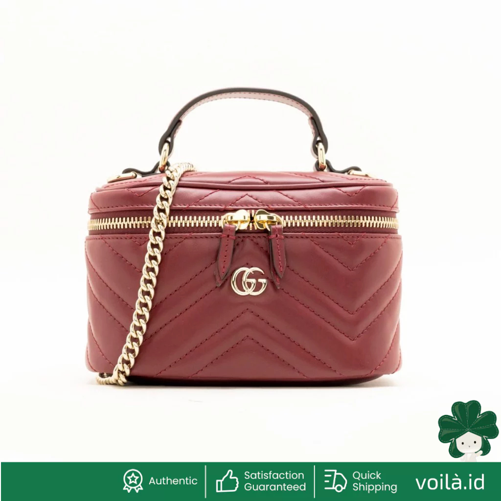 GG Marmont Mini Vanity Chain Bag Rosso