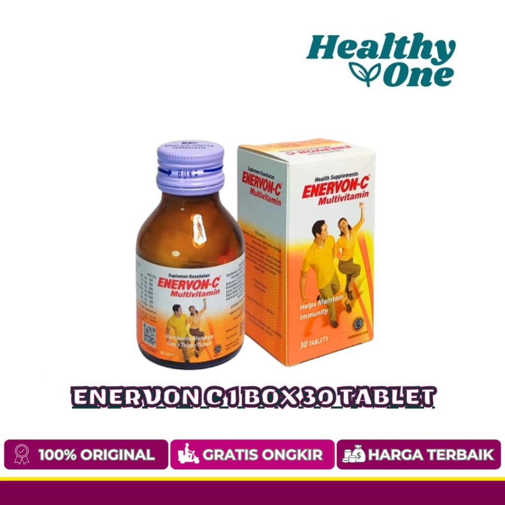 ENERVON C 1 BOX 30 TABLET/ VITAMIN C/DAYA TAHAN TUBUH