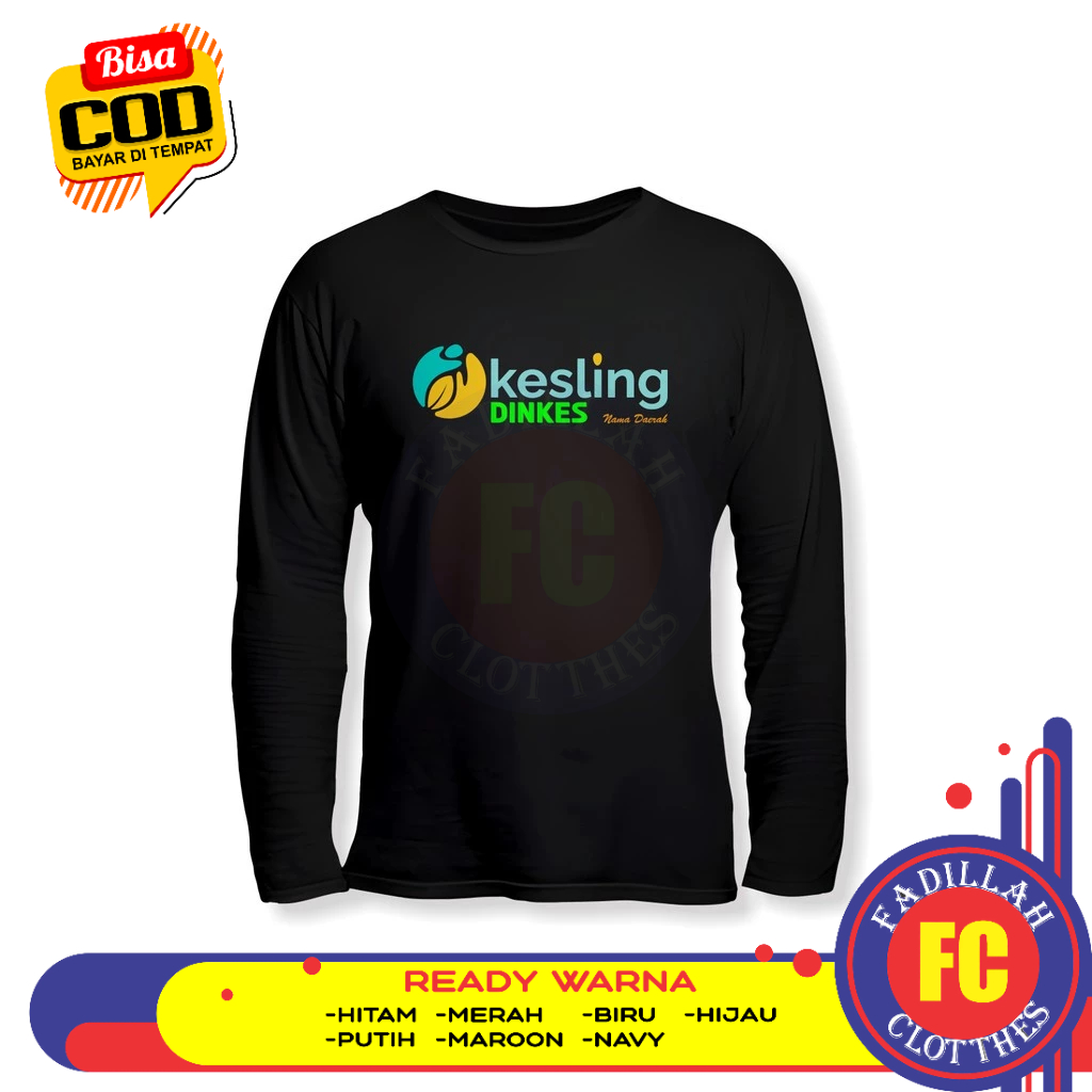 Baju Kaos kesling Kesehatan Lingkungan DINKES Gratis Nama Daerah Lengan Panjang Kaos Distro