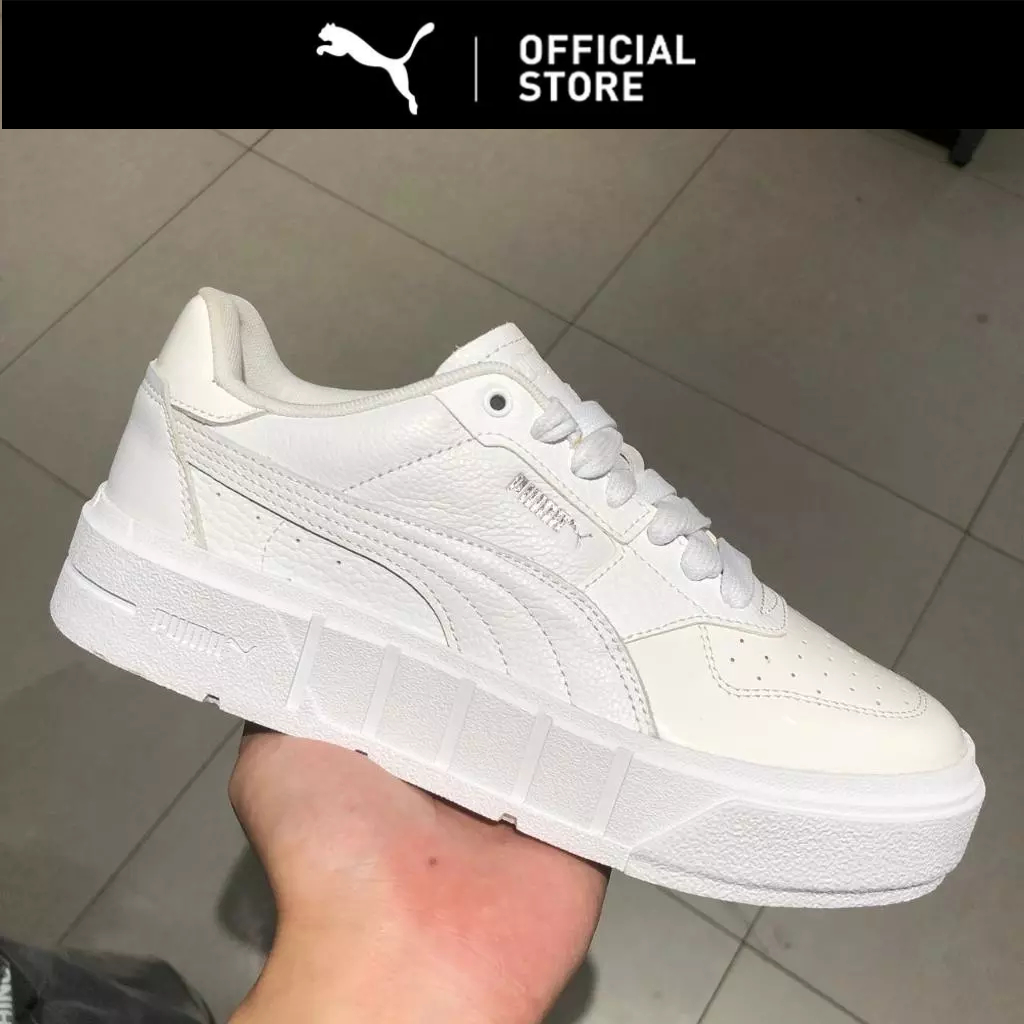 Puma Sepatu Sneakers Kasual Wanita Cali Court Patent Wns White 394755 02