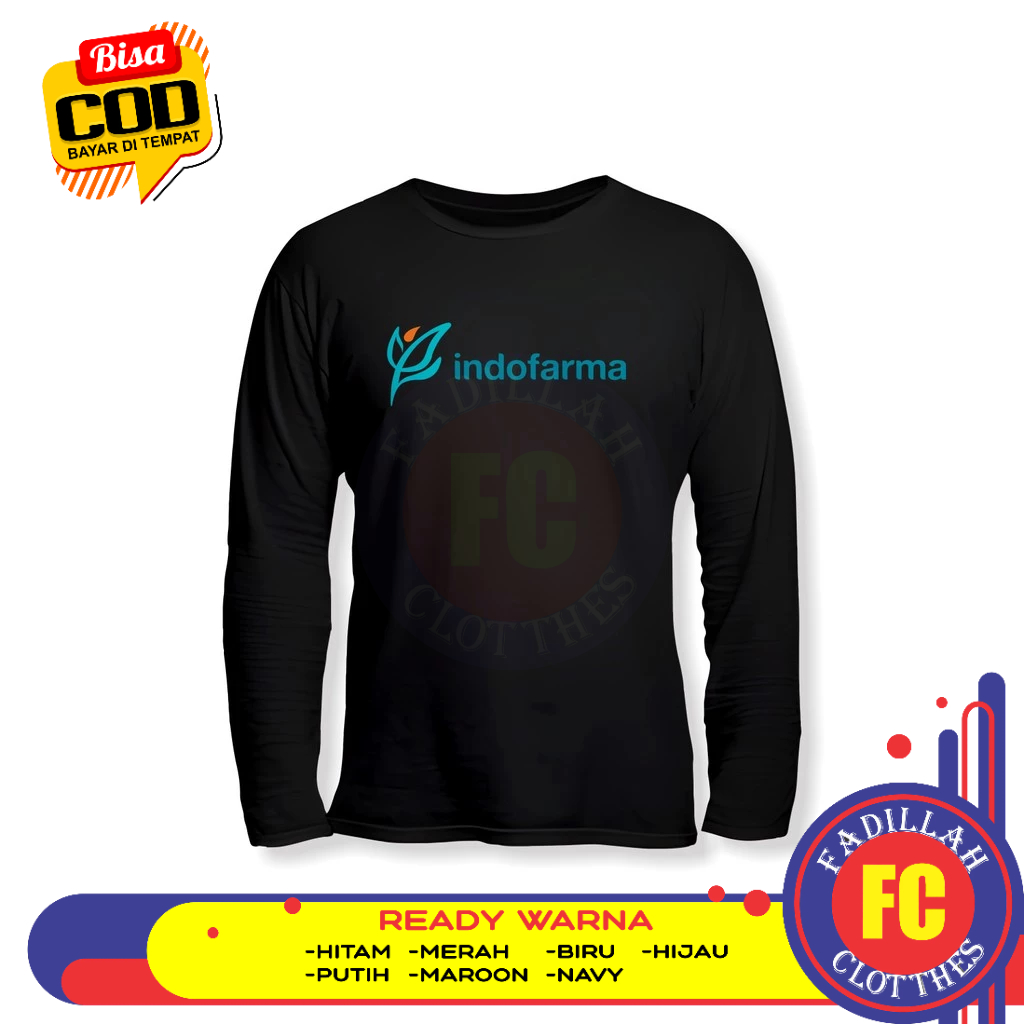 Baju Kaos INDOFARMA Logo Lengan Panjang Baju Kesehatan