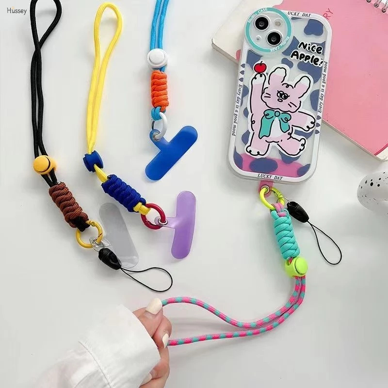 Tali HP String Gantungan Tali Pergelangan Tangan Dikepang Rantai Ponsel Antihilang Casing HP Warna K