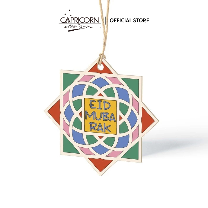 Capricorn Design Hang tag Lebaran Bold Colorfun Isi 20 | Gift Tag Idul Fitri Bintang Geometris Aesth