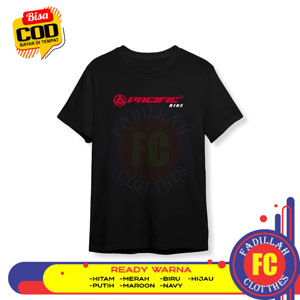 Baju Kaos Sepeda Pacific Bike Logo Road Bike MTB Baju Sport