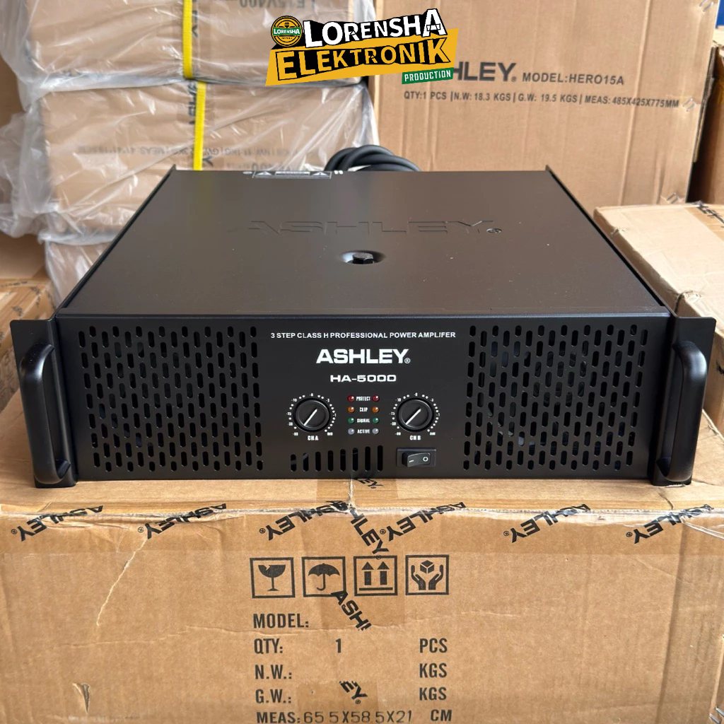 Power Amplifier Ashley HA 5000 Original Class H