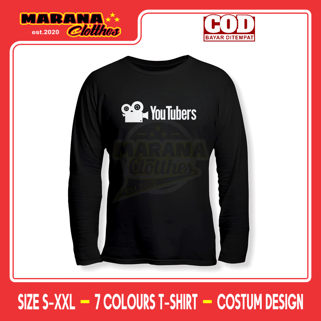 Kaos Youtube Youtubers Lengan Panjang Kaos Distro