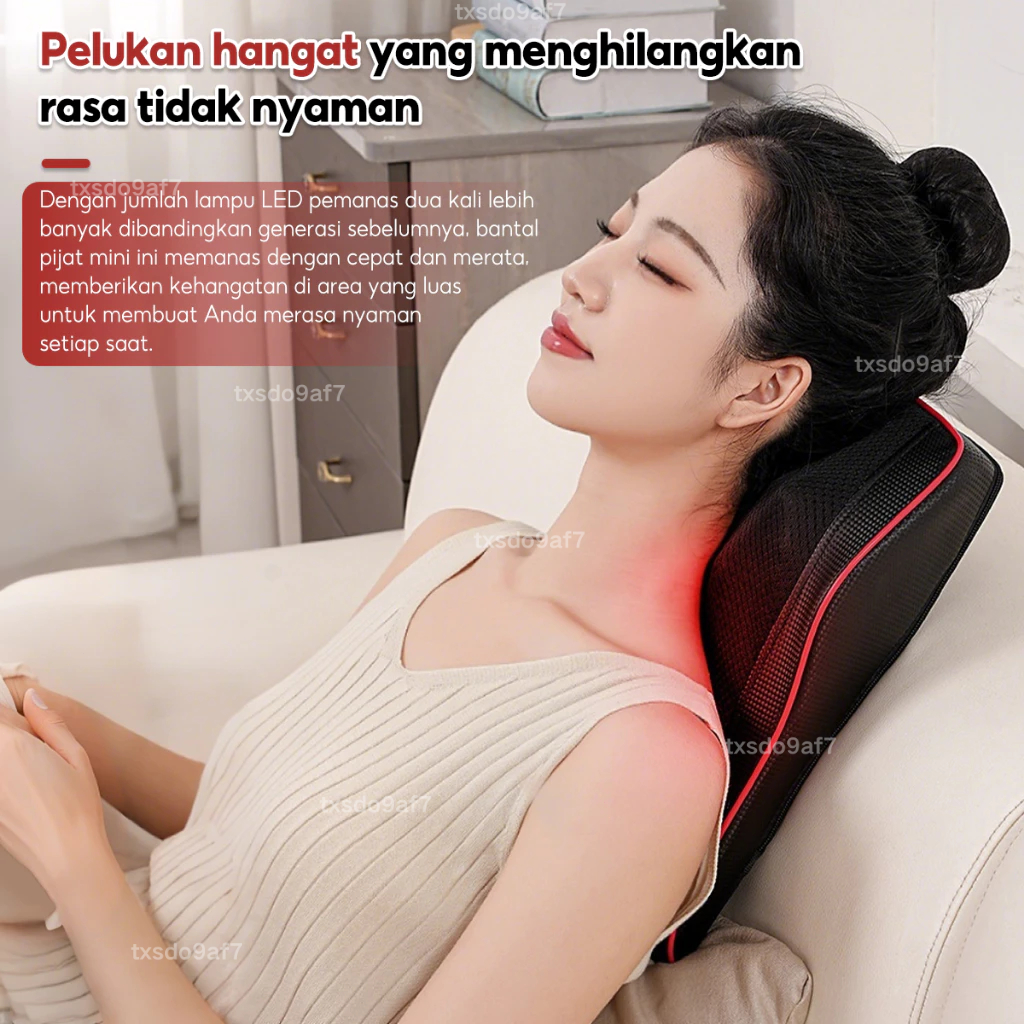 KONKO Pijat Bahu 8 Bola Dan Tulang Belakang Leher 4in1 Multifungsi Bantal Pijat Alat Pijat Punggung