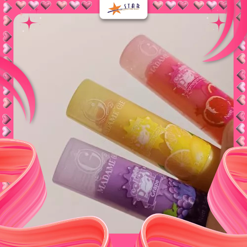 * STAR * MADAME GIE PAKET ISI  6 PCS COLORPOP FRUITY GRAPE LIPBALM
