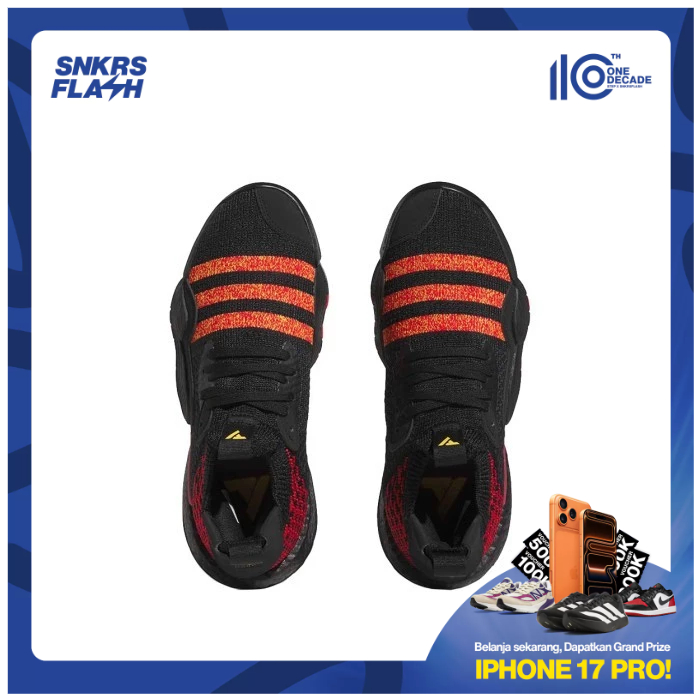 ADIDAS Trae Young 2 Basketball Black Red Sepatu Basket Pria - HQ0986 - Size 40.7